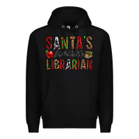 Black santa's favorite librarian Premium Hoodie - Jasminsmagicworld