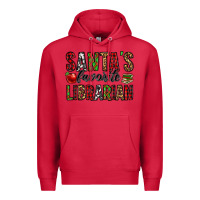 Cardinal santa's favorite librarian Premium Hoodie - Jasminsmagicworld