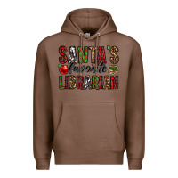 Chestnut santa's favorite librarian Premium Hoodie - Jasminsmagicworld