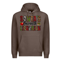 Coffee santa's favorite librarian Premium Hoodie - Jasminsmagicworld