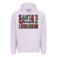 Lilac santa's favorite librarian Premium Hoodie - Jasminsmagicworld