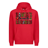 Red santa's favorite librarian Premium Hoodie - Jasminsmagicworld