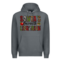 Rock santa's favorite librarian Premium Hoodie - Jasminsmagicworld