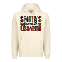 Sandshell santa's favorite librarian Premium Hoodie - Jasminsmagicworld