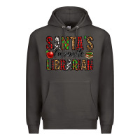 Smoke santa's favorite librarian Premium Hoodie - Jasminsmagicworld