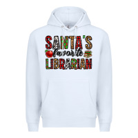 White santa's favorite librarian Premium Hoodie - Jasminsmagicworld