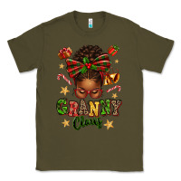 Army Green granny claus afro messy bun Classic Tee - texasbilliewilder