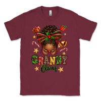 Burgundy granny claus afro messy bun Classic Tee - texasbilliewilder