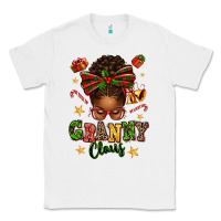White granny claus afro messy bun Classic Tee - texasbilliewilder