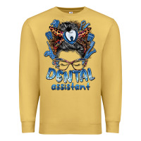 Antique Gold dental assistant messy bun Premium Sweatshirt - BarkalooDesign