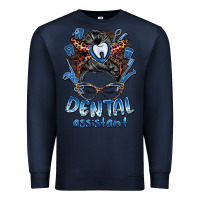 Navy dental assistant messy bun Premium Sweatshirt - BarkalooDesign