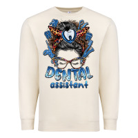 Sandshell dental assistant messy bun Premium Sweatshirt - BarkalooDesign