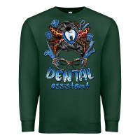 Sports Green dental assistant messy bun Premium Sweatshirt - BarkalooDesign