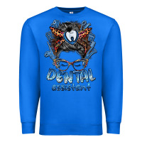 True Royal dental assistant messy bun Premium Sweatshirt - BarkalooDesign