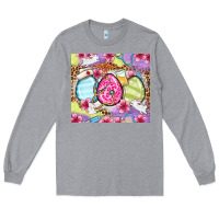 Heather Grey Easter eggs Nurse Long Sleeve Tee - OliviaCreatesArt