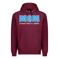 Burgundy lil autism mom Premium Hoodie - CowhideDigitalArt