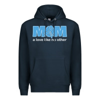 Navy lil autism mom Premium Hoodie - CowhideDigitalArt
