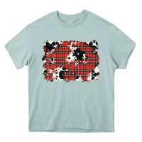 Arona Christmas Plaid Cowhide Pattern Background Heavy Core Tee - RanaPortraitStore