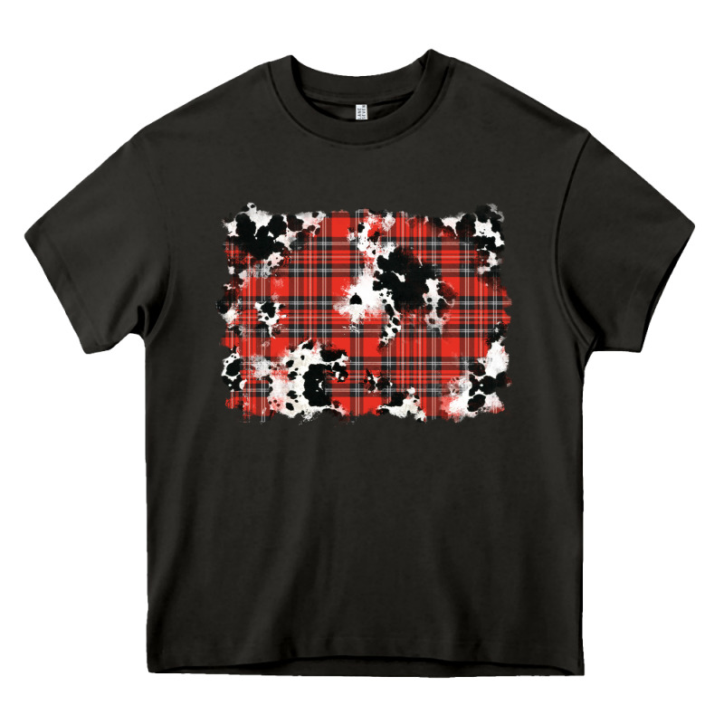 Christmas Plaid Cowhide Pattern Background Heavy Core Tee by RanaPortraitStore | Teevron