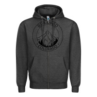 Charcoal Heather Durango Mountain City - Colorado State Souvenir Gift Zipper Hoodie - trangStudio