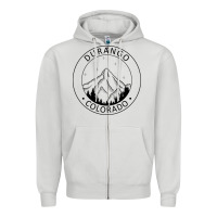 Dove Grey Durango Mountain City - Colorado State Souvenir Gift Zipper Hoodie - trangStudio