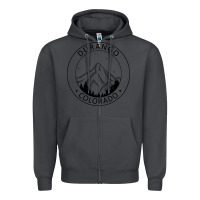 Smoke Durango Mountain City - Colorado State Souvenir Gift Zipper Hoodie - trangStudio
