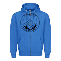 True Royal Durango Mountain City - Colorado State Souvenir Gift Zipper Hoodie - trangStudio