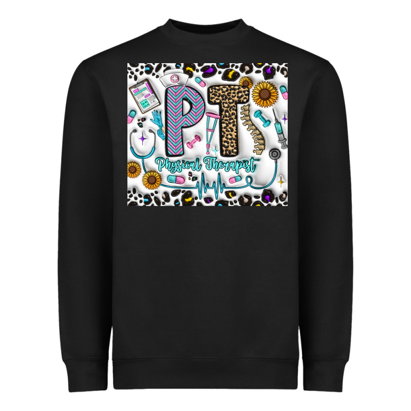 Pt Physical Therapist Heavyweight Sweatshirt by CowhideDigitalArt | Teevron