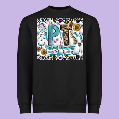Pt Physical Therapist Heavyweight Sweatshirt Designed By Cowhidedigitalart