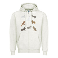 Oatmeal Heather Wolves Of The World Educational Wolf Gift Zipper Hoodie - trangStudio