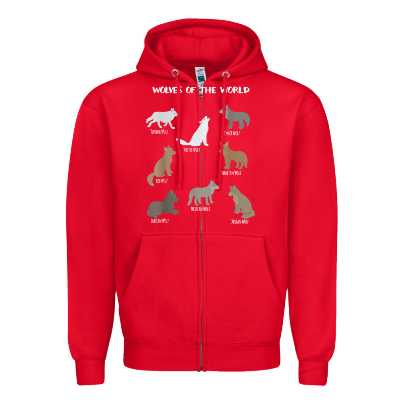 Wolves Of The World Educational Wolf Gift Zipper Hoodie by trangStudio | Teevron