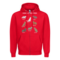 Red Wolves Of The World Educational Wolf Gift Zipper Hoodie - trangStudio
