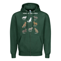 Sports Green Wolves Of The World Educational Wolf Gift Zipper Hoodie - trangStudio