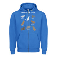 True Royal Wolves Of The World Educational Wolf Gift Zipper Hoodie - trangStudio