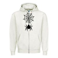 Oatmeal Heather spider t  shirt spider with web 17971797 Zipper Hoodie - trangStudio