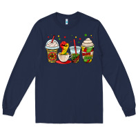 Navy juneteenth bhm coffee cups Long Sleeve Tee - OliviaCreatesArt