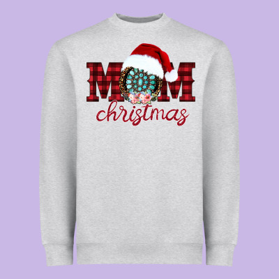 Mom Christmas Heavyweight Sweatshirt Designed By Cowhidedigitalart