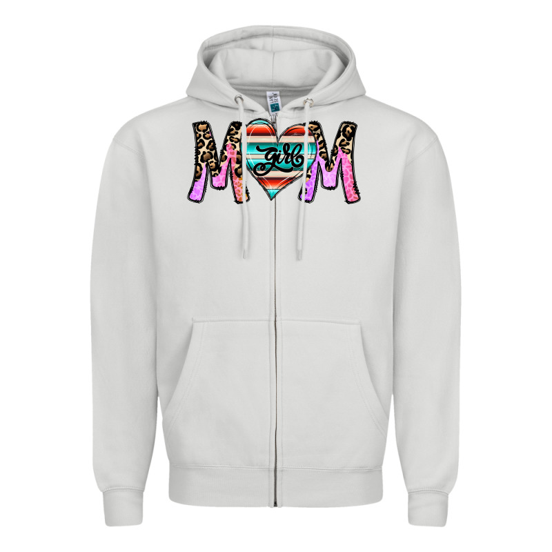 Girl Mom Zipper Hoodie by CowhideDigitalArt | Teevron