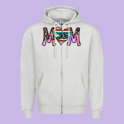 Girl Mom Zipper Hoodie Designed By Cowhidedigitalart