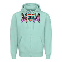 Seafoam girl mom Zipper Hoodie - CowhideDigitalArt