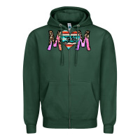 Sports Green girl mom Zipper Hoodie - CowhideDigitalArt