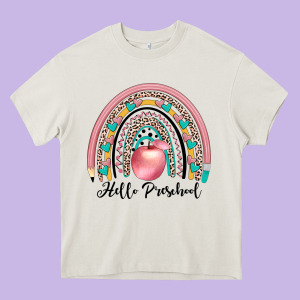 Hello Preschool Heavy Core Tee Designed By Jahusdesignshop