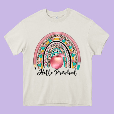 Hello Preschool Heavy Core Tee Designed By Jahusdesignshop