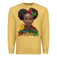 Antique Gold juneteenth african girl Premium Sweatshirt - BarkalooDesign