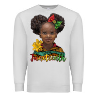 Dove Grey juneteenth african girl Premium Sweatshirt - BarkalooDesign