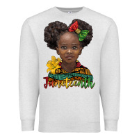Oatmeal Heather juneteenth african girl Premium Sweatshirt - BarkalooDesign