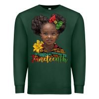 Sports Green juneteenth african girl Premium Sweatshirt - BarkalooDesign