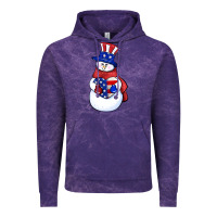 Cloud Purple Patriotic snowman 4th of july Vintage Hoodie - HowdyJamesFarm