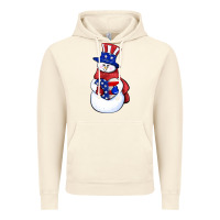Vintage Artic Patriotic snowman 4th of july Vintage Hoodie - HowdyJamesFarm