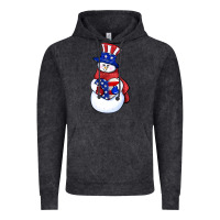 Vintage Black Patriotic snowman 4th of july Vintage Hoodie - HowdyJamesFarm